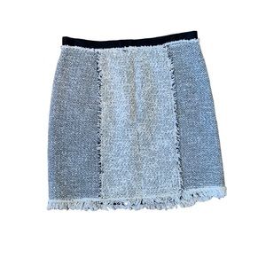 Rebecca Taylor Tweed Mini Skirt Cream and Black